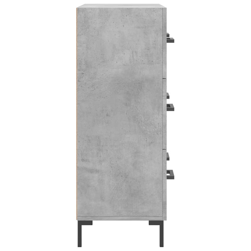 vidaXL betonszürke szerelt fa tálalószekrény 69,5 x 34 x 90 cm