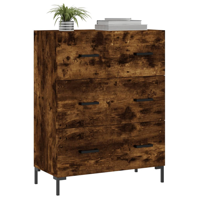 vidaXL füstös tölgy színű szerelt fa tálalószekrény 69,5 x 34 x 90 cm