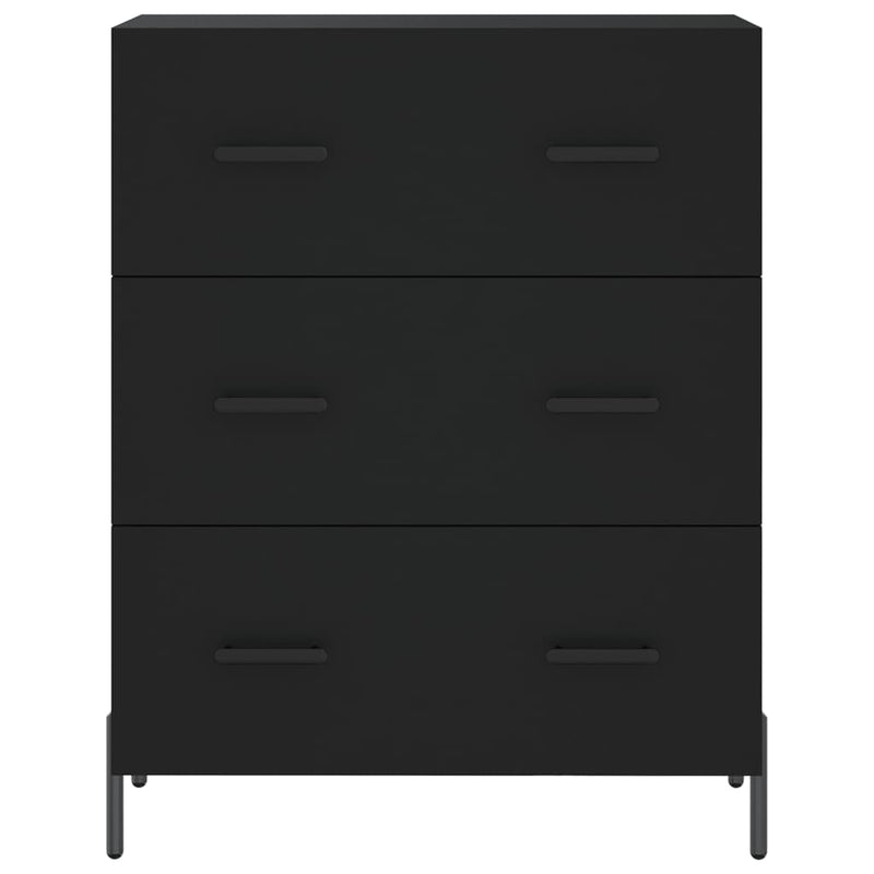 vidaXL fekete szerelt fa tálalószekrény 69,5 x 34 x 90 cm