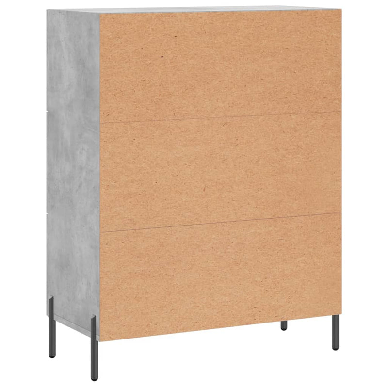 vidaXL betonszürke szerelt fa tálalószekrény 69,5 x 34 x 90 cm