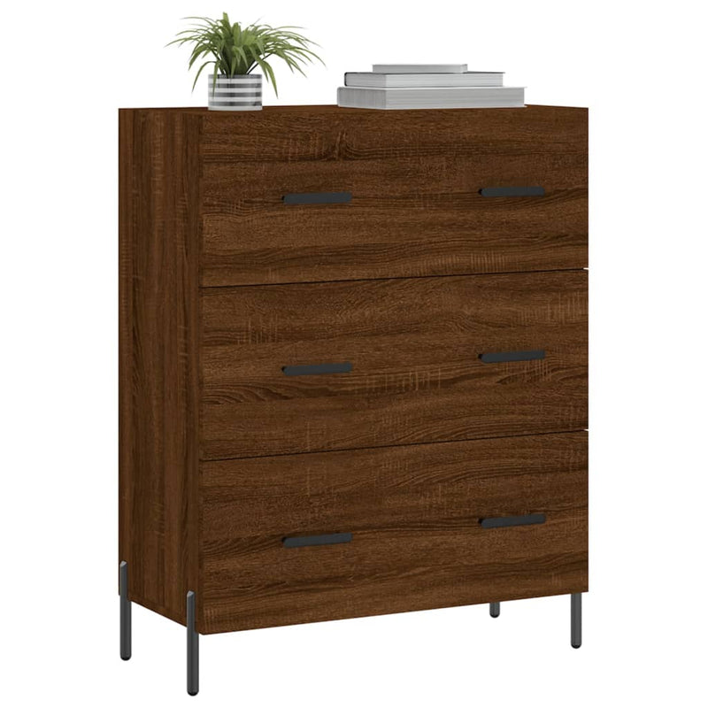 vidaXL barna tölgy színű szerelt fa tálalószekrény 69,5 x 34 x 90 cm