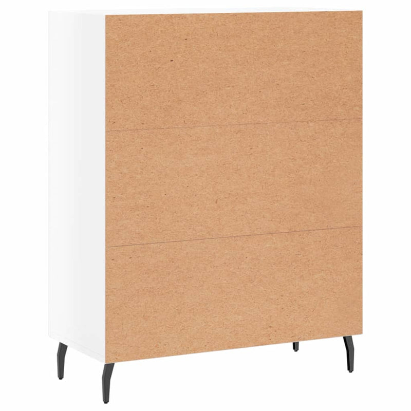 vidaXL magasfényű fehér szerelt fa tálalószekrény 69,5 x 34 x 90 cm