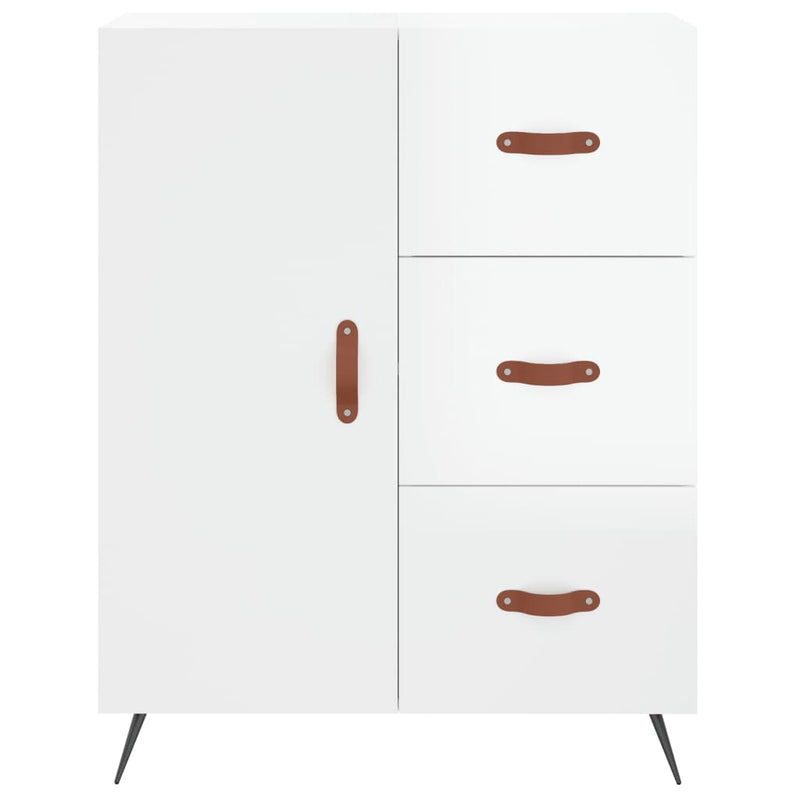 vidaXL magasfényű fehér szerelt fa tálalószekrény 69,5 x 34 x 90 cm
