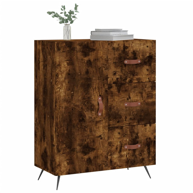 vidaXL füstös tölgy színű szerelt fa tálalószekrény 69,5 x 34 x 90 cm
