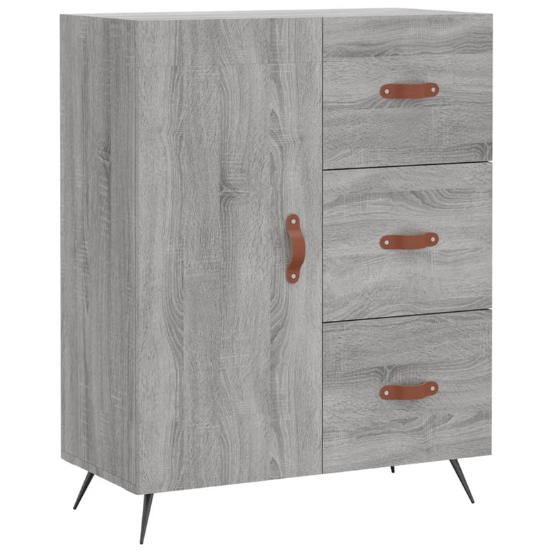 vidaXL szürke sonoma színű szerelt fa tálalószekrény 69,5 x 34 x 90 cm