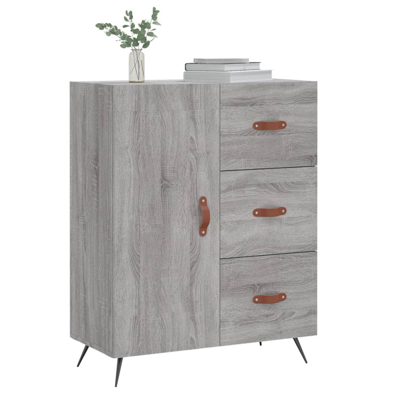 vidaXL szürke sonoma színű szerelt fa tálalószekrény 69,5 x 34 x 90 cm