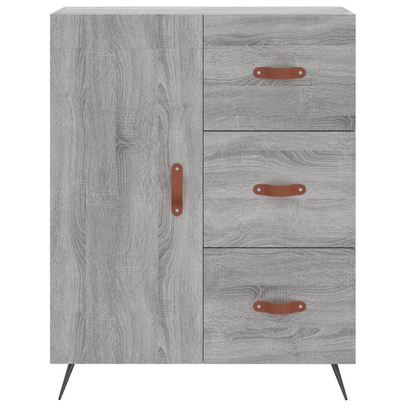 vidaXL szürke sonoma színű szerelt fa tálalószekrény 69,5 x 34 x 90 cm