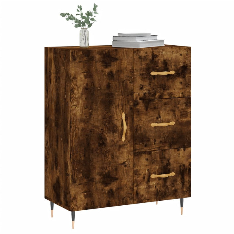 vidaXL füstös tölgy színű szerelt fa tálalószekrény 69,5 x 34 x 90 cm