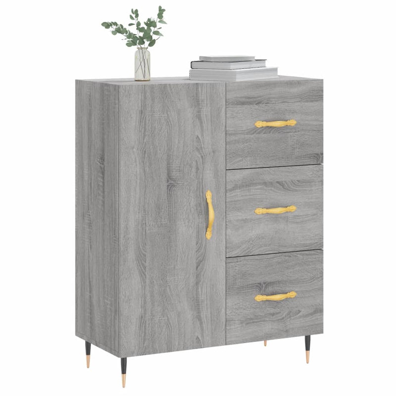 vidaXL szürke sonoma színű szerelt fa tálalószekrény 69,5 x 34 x 90 cm
