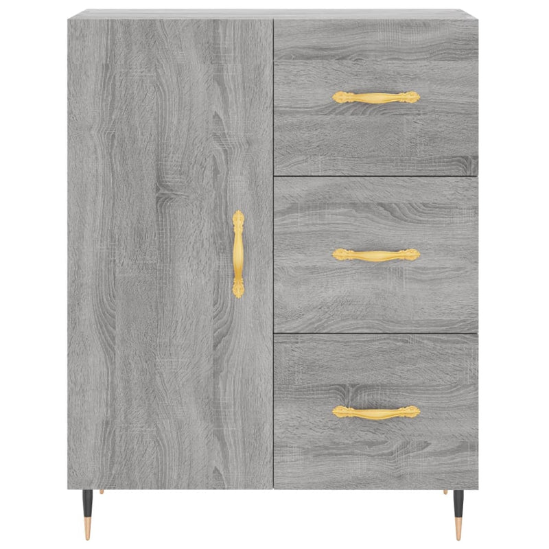 vidaXL szürke sonoma színű szerelt fa tálalószekrény 69,5 x 34 x 90 cm