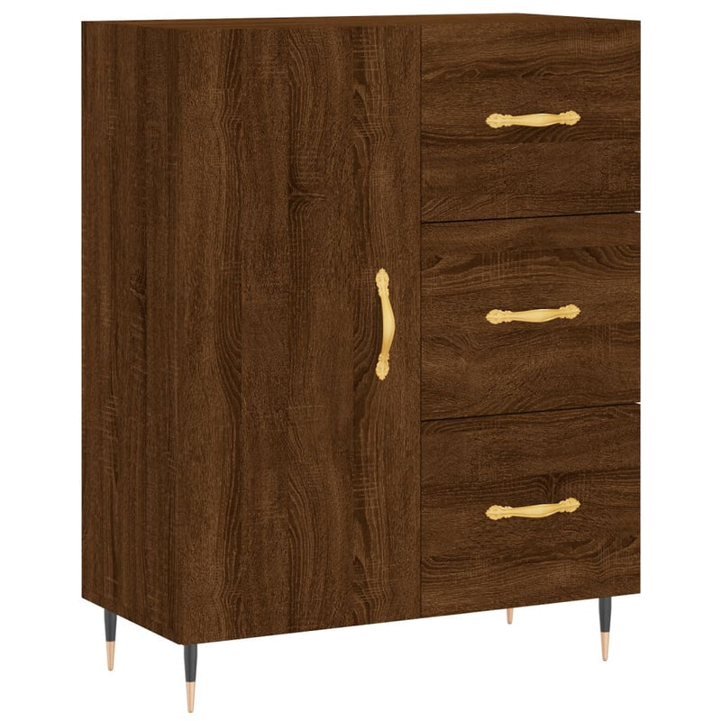 vidaXL barna tölgy színű szerelt fa tálalószekrény 69,5 x 34 x 90 cm
