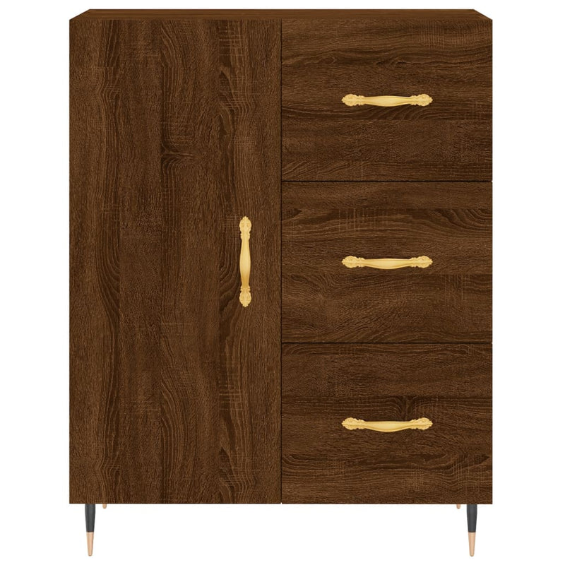 vidaXL barna tölgy színű szerelt fa tálalószekrény 69,5 x 34 x 90 cm