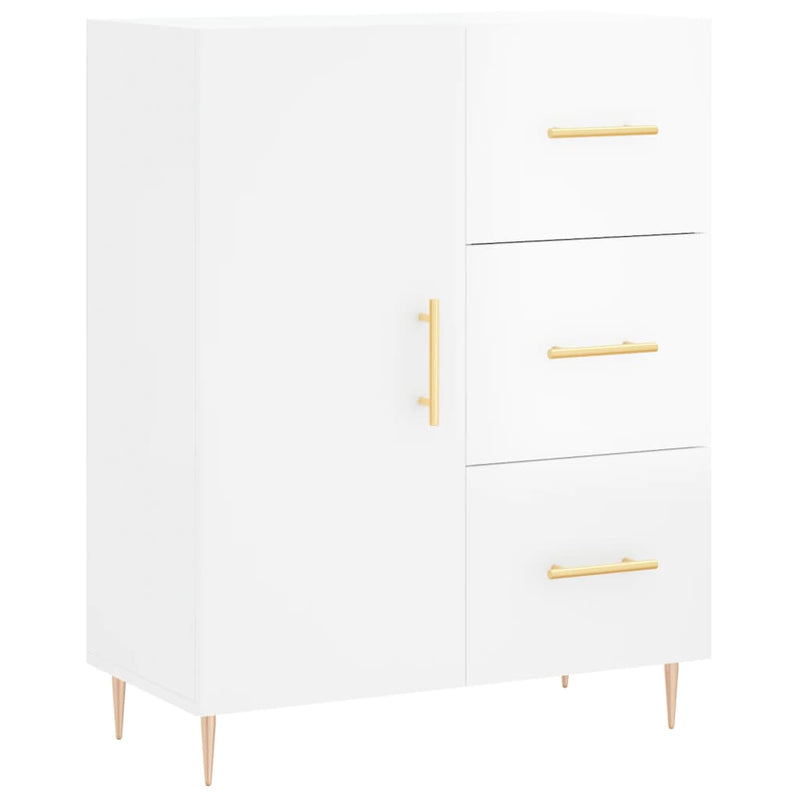 vidaXL magasfényű fehér szerelt fa tálalószekrény 69,5 x 34 x 90 cm