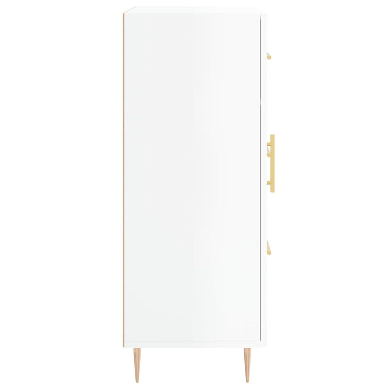 vidaXL magasfényű fehér szerelt fa tálalószekrény 69,5 x 34 x 90 cm