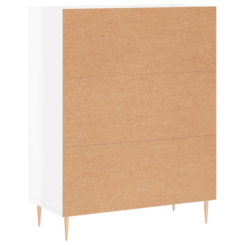 vidaXL magasfényű fehér szerelt fa tálalószekrény 69,5 x 34 x 90 cm