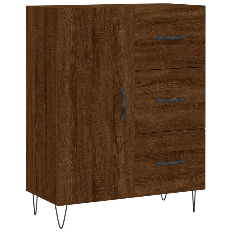 vidaXL barna tölgy színű szerelt fa tálalószekrény 69,5 x 34 x 90 cm