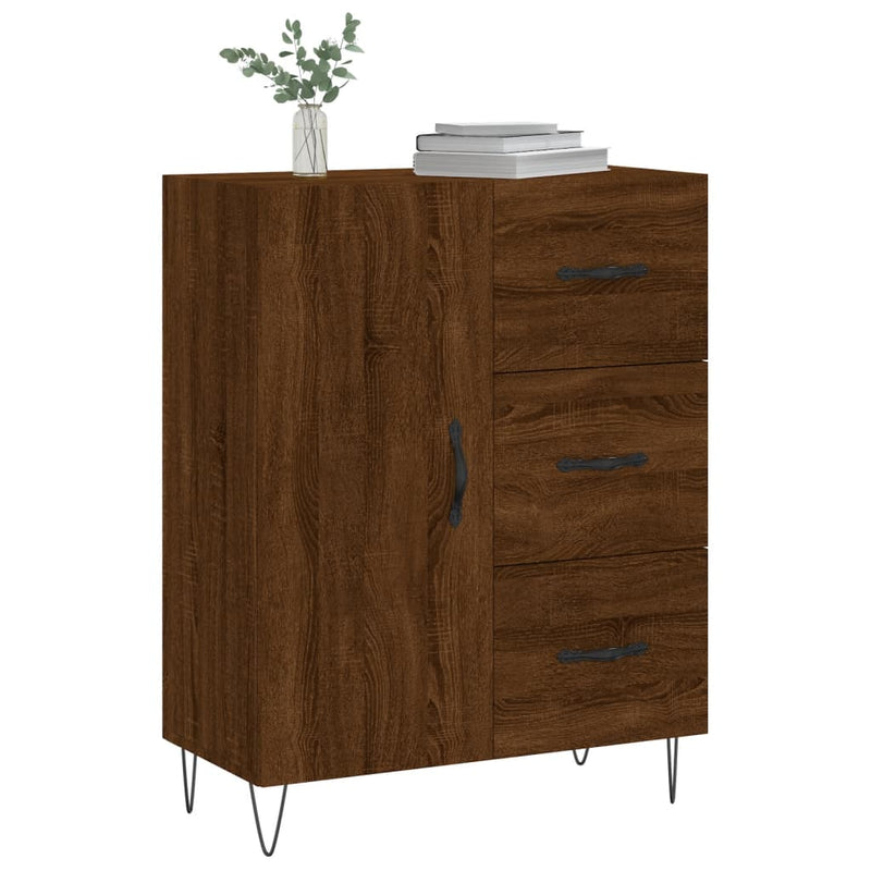 vidaXL barna tölgy színű szerelt fa tálalószekrény 69,5 x 34 x 90 cm