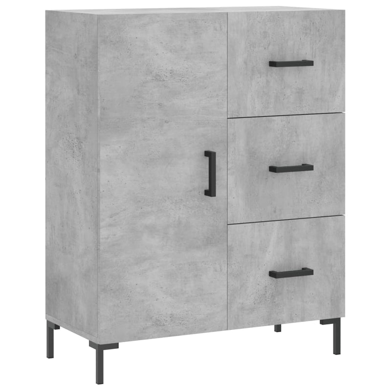 vidaXL betonszürke szerelt fa tálalószekrény 69,5 x 34 x 90 cm