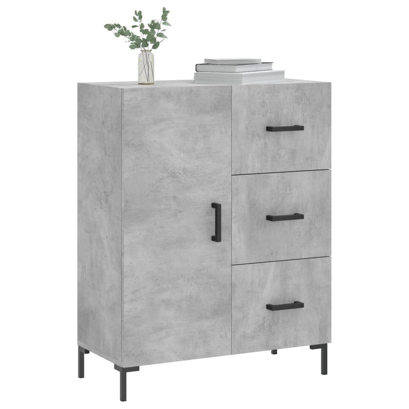 vidaXL betonszürke szerelt fa tálalószekrény 69,5 x 34 x 90 cm