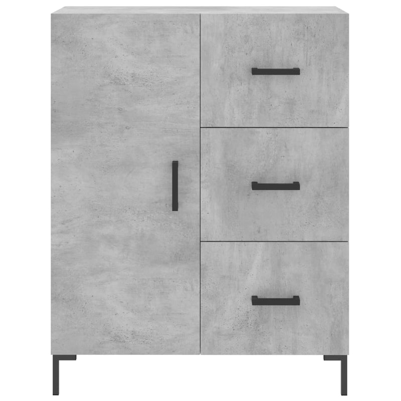 vidaXL betonszürke szerelt fa tálalószekrény 69,5 x 34 x 90 cm