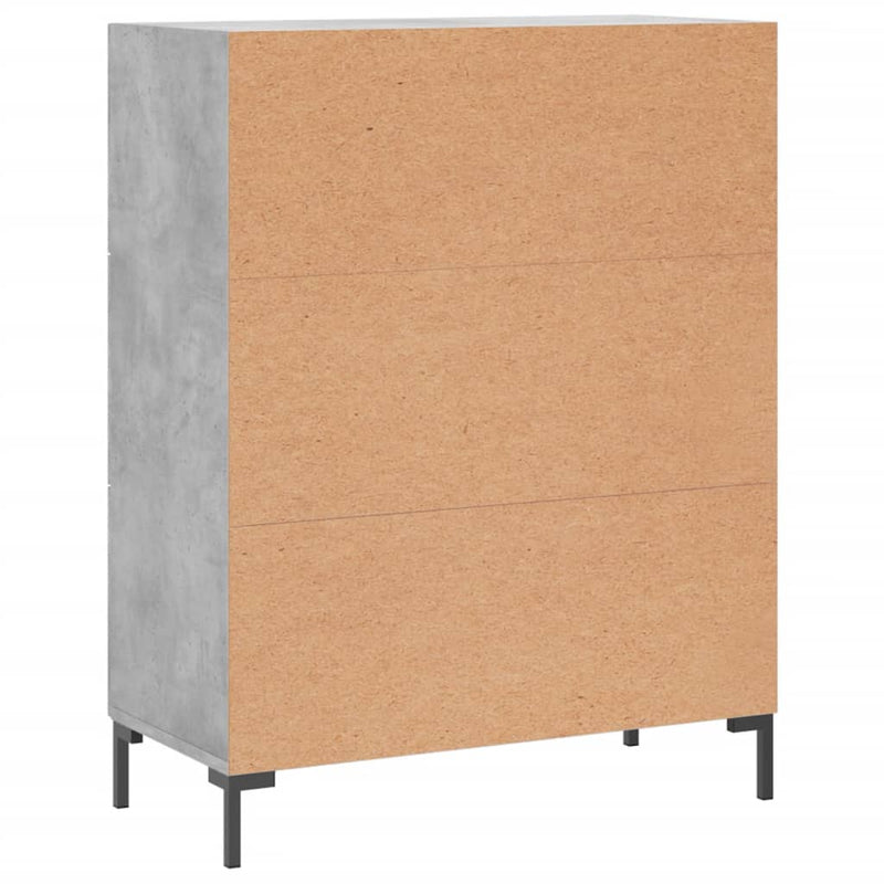 vidaXL betonszürke szerelt fa tálalószekrény 69,5 x 34 x 90 cm