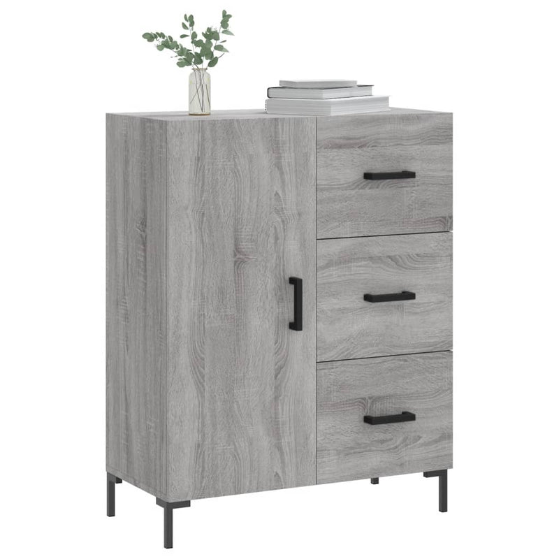 vidaXL szürke sonoma színű szerelt fa tálalószekrény 69,5 x 34 x 90 cm
