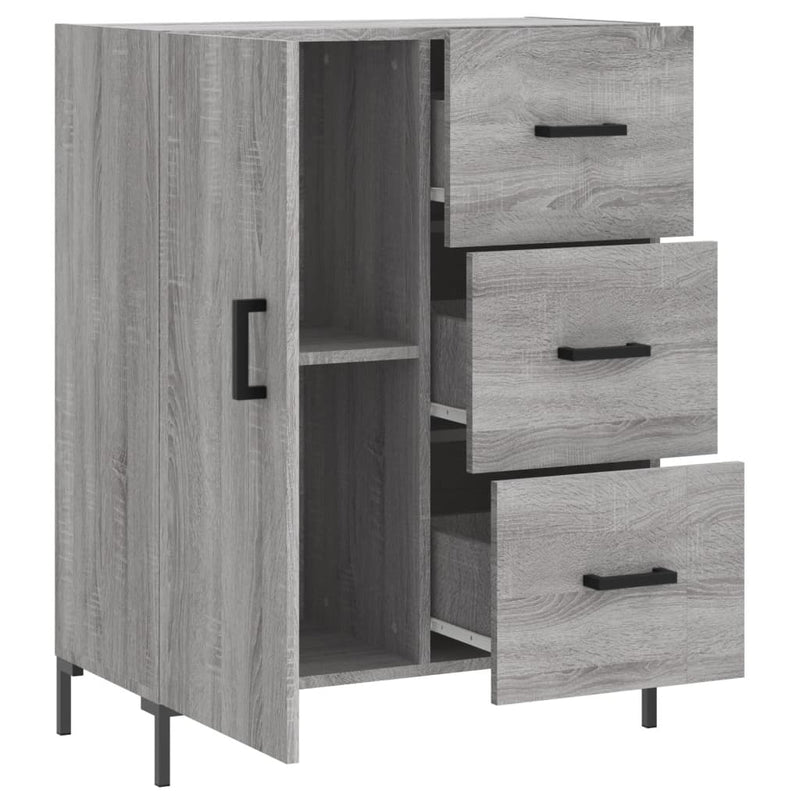 vidaXL szürke sonoma színű szerelt fa tálalószekrény 69,5 x 34 x 90 cm