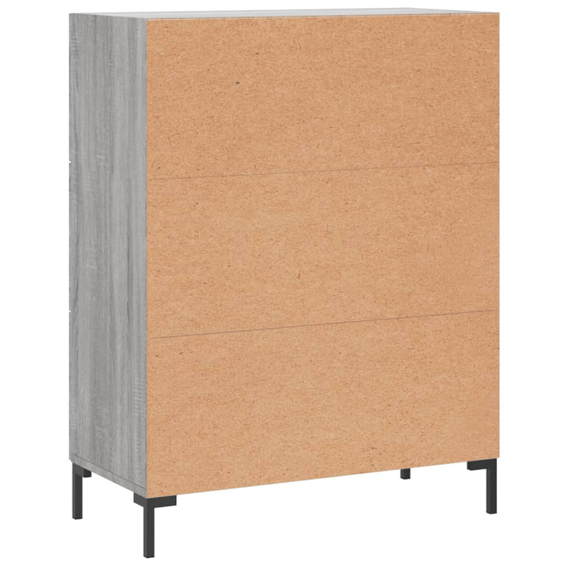 vidaXL szürke sonoma színű szerelt fa tálalószekrény 69,5 x 34 x 90 cm