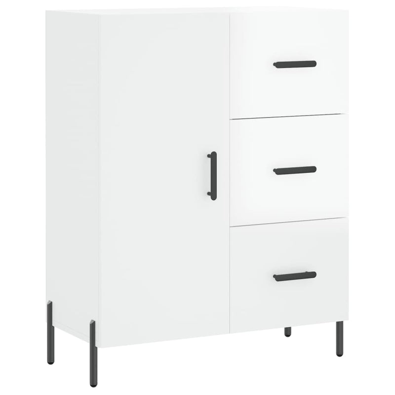 vidaXL magasfényű fehér szerelt fa tálalószekrény 69,5 x 34 x 90 cm