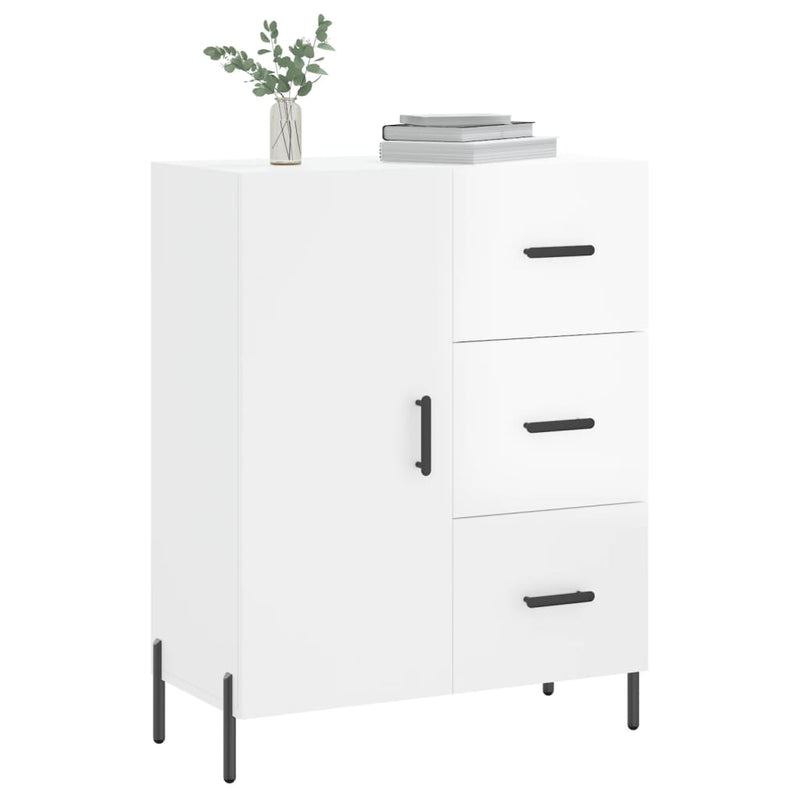 vidaXL magasfényű fehér szerelt fa tálalószekrény 69,5 x 34 x 90 cm