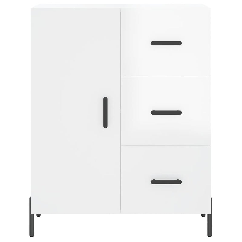 vidaXL magasfényű fehér szerelt fa tálalószekrény 69,5 x 34 x 90 cm