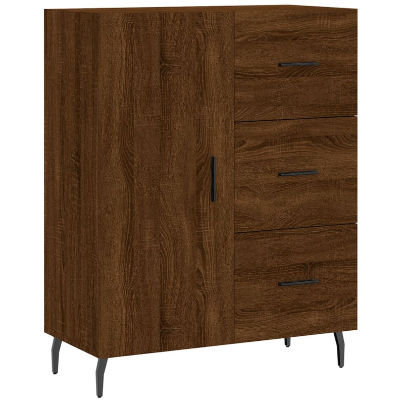 vidaXL barna tölgy színű szerelt fa tálalószekrény 69,5 x 34 x 90 cm