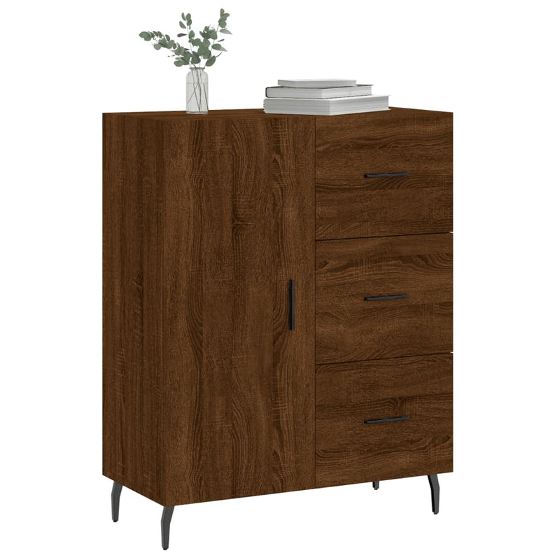 vidaXL barna tölgy színű szerelt fa tálalószekrény 69,5 x 34 x 90 cm
