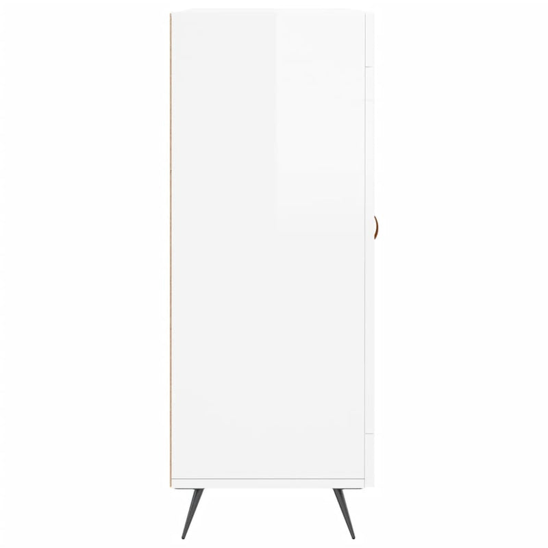 vidaXL magasfényű fehér szerelt fa tálalószekrény 69,5 x 34 x 90 cm