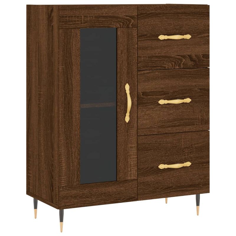 vidaXL barna tölgy színű szerelt fa tálalószekrény 69,5 x 34 x 90 cm