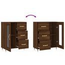 vidaXL barna tölgy színű szerelt fa tálalószekrény 69,5 x 34 x 90 cm