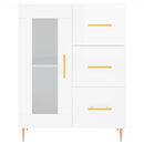 vidaXL magasfényű fehér szerelt fa tálalószekrény 69,5 x 34 x 90 cm