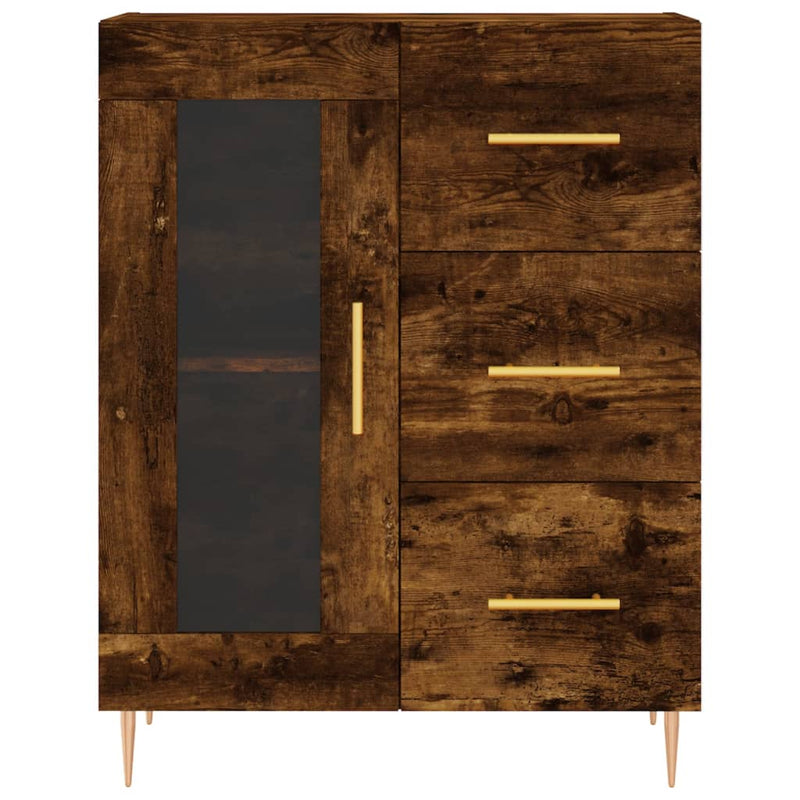 vidaXL füstös tölgy színű szerelt fa tálalószekrény 69,5 x 34 x 90 cm