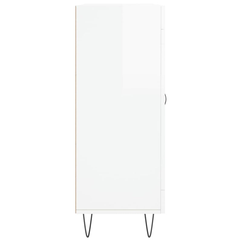 vidaXL magasfényű fehér szerelt fa tálalószekrény 69,5 x 34 x 90 cm