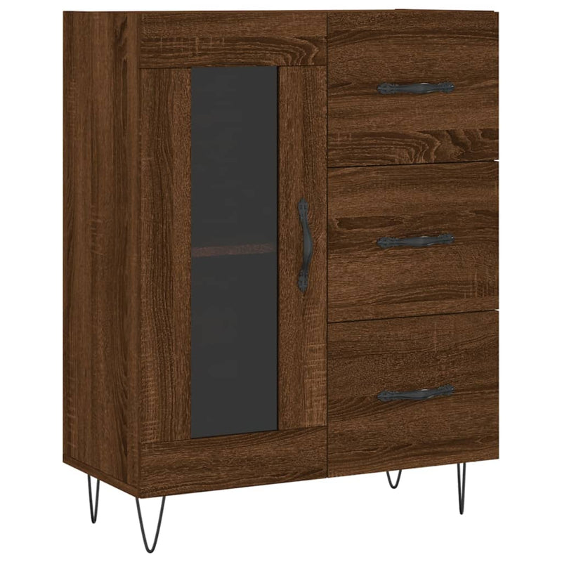 vidaXL barna tölgy színű szerelt fa tálalószekrény 69,5 x 34 x 90 cm