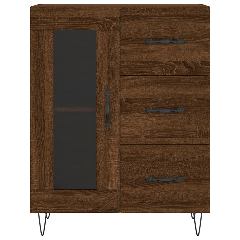 vidaXL barna tölgy színű szerelt fa tálalószekrény 69,5 x 34 x 90 cm