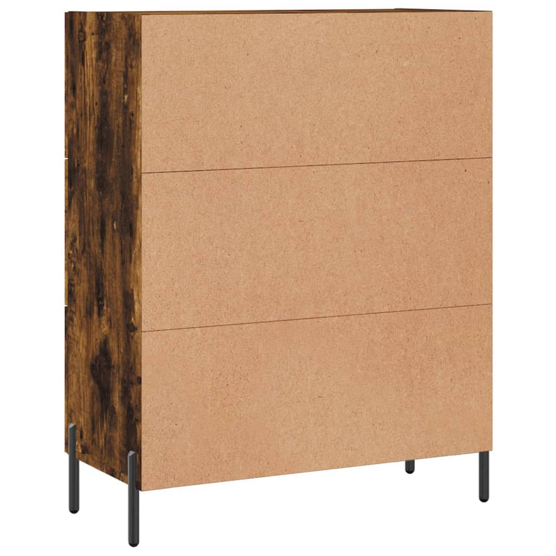 vidaXL füstös tölgy színű szerelt fa tálalószekrény 69,5 x 34 x 90 cm