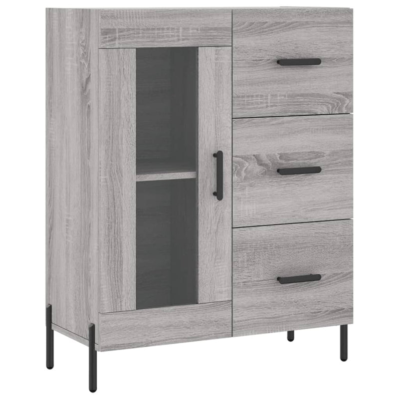 vidaXL szürke sonoma színű szerelt fa tálalószekrény 69,5 x 34 x 90 cm