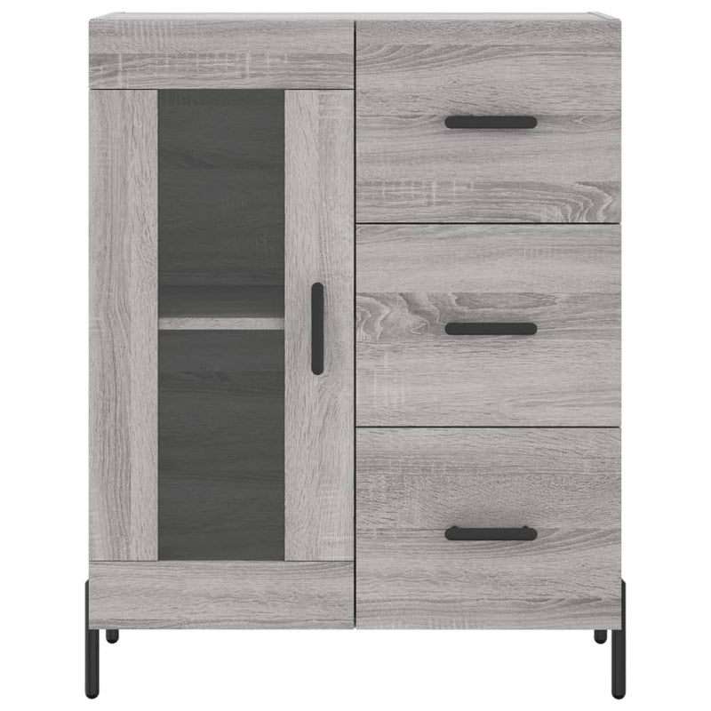 vidaXL szürke sonoma színű szerelt fa tálalószekrény 69,5 x 34 x 90 cm