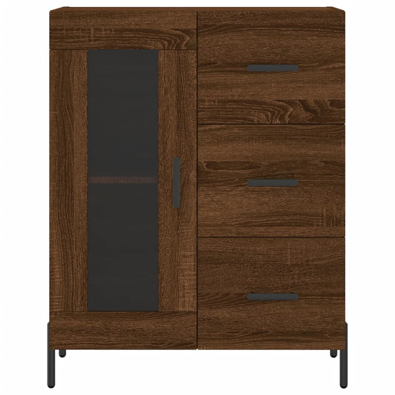 vidaXL barna tölgy színű szerelt fa tálalószekrény 69,5 x 34 x 90 cm