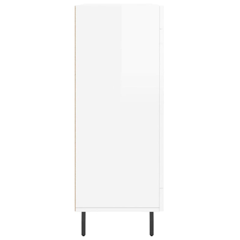 vidaXL magasfényű fehér szerelt fa tálalószekrény 69,5 x 34 x 90 cm
