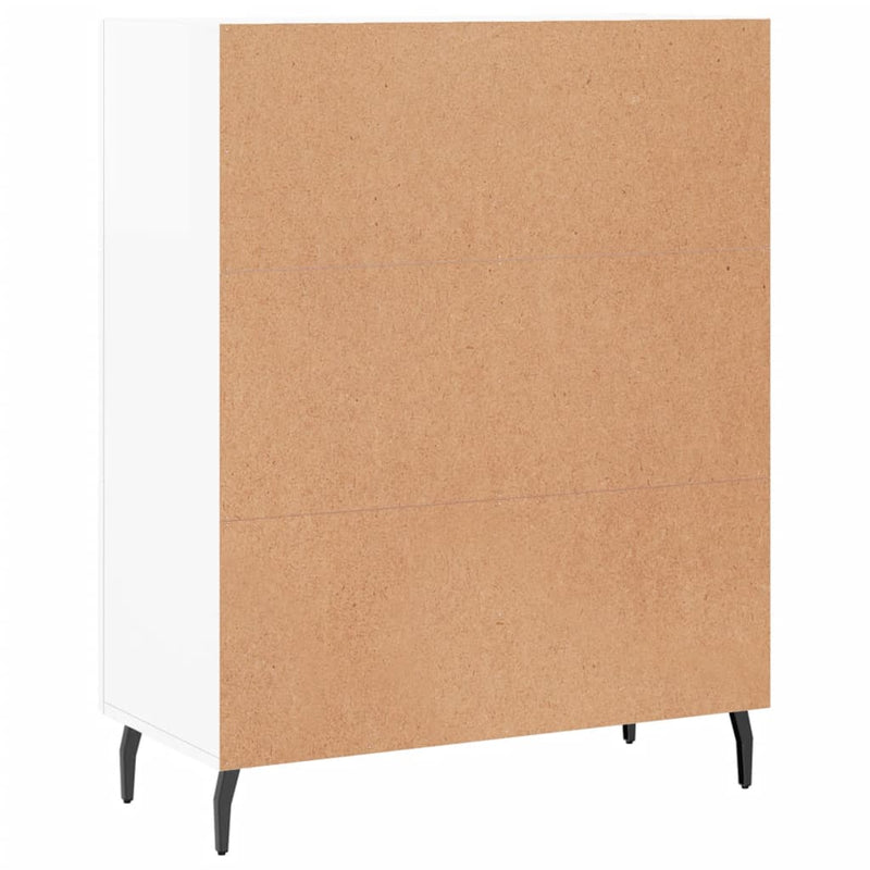 vidaXL magasfényű fehér szerelt fa tálalószekrény 69,5 x 34 x 90 cm