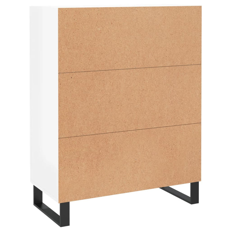 vidaXL magasfényű fehér szerelt fa tálalószekrény 69,5 x 34 x 90 cm