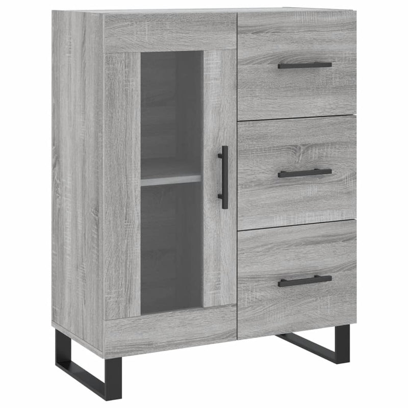 vidaXL szürke sonoma színű szerelt fa tálalószekrény 69,5 x 34 x 90 cm