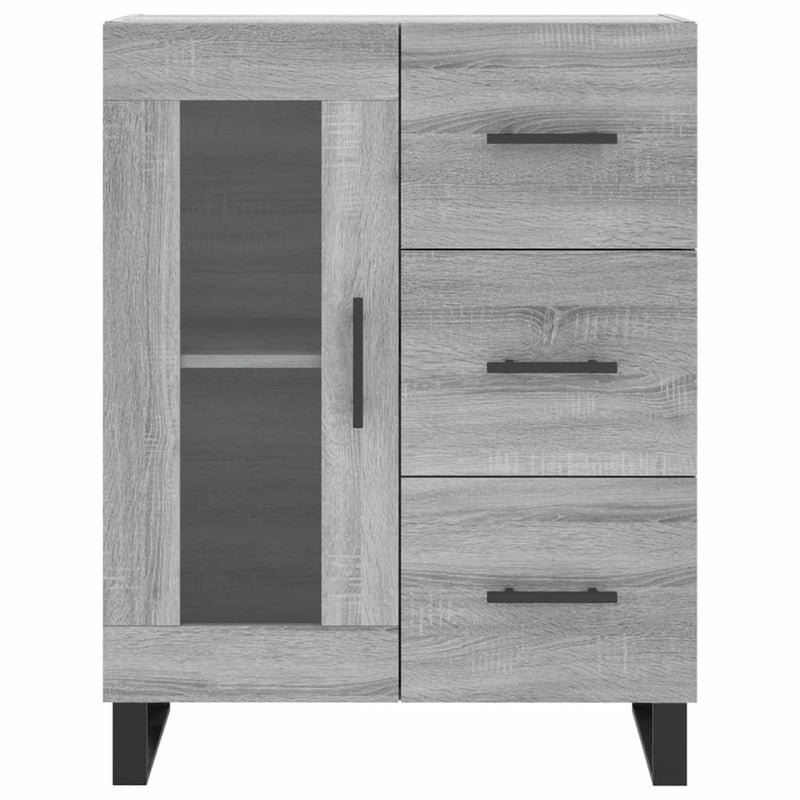 vidaXL szürke sonoma színű szerelt fa tálalószekrény 69,5 x 34 x 90 cm